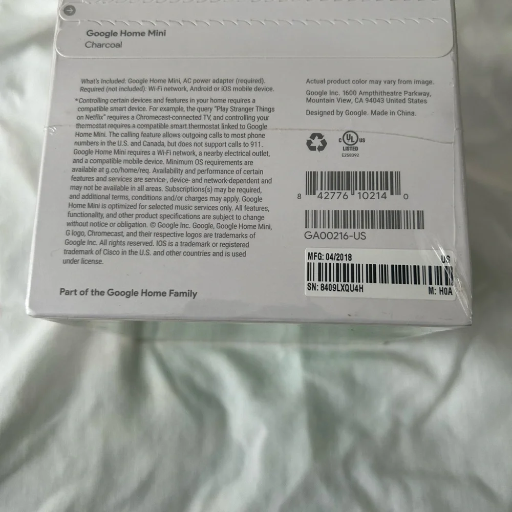 Google Home Mini Smart Speaker